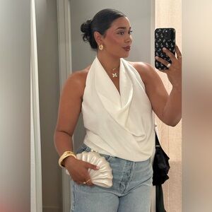 Zara White ZW Collection Halter Top